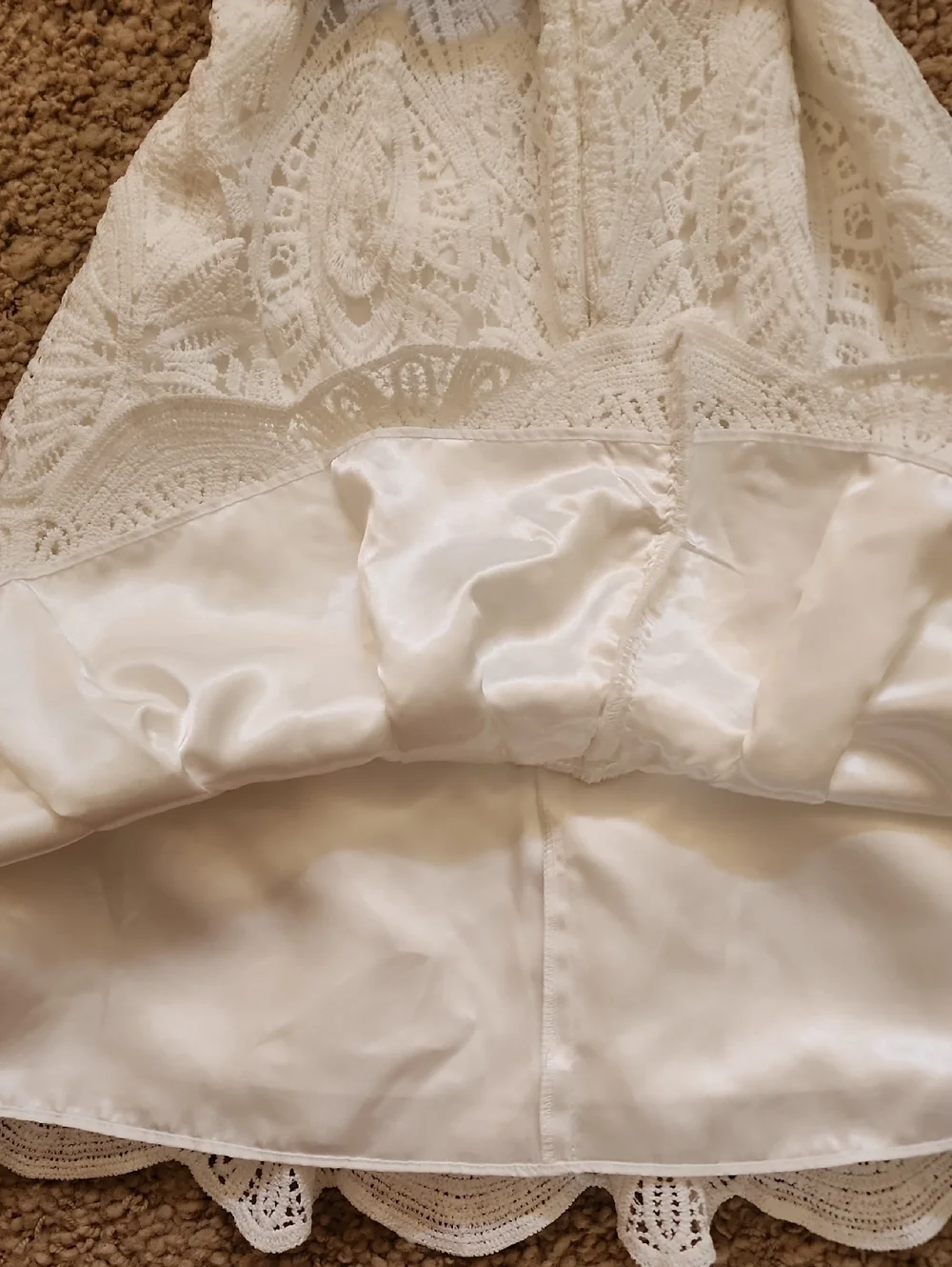 White House Black Market White Lace Dress - Picture 8 of 9